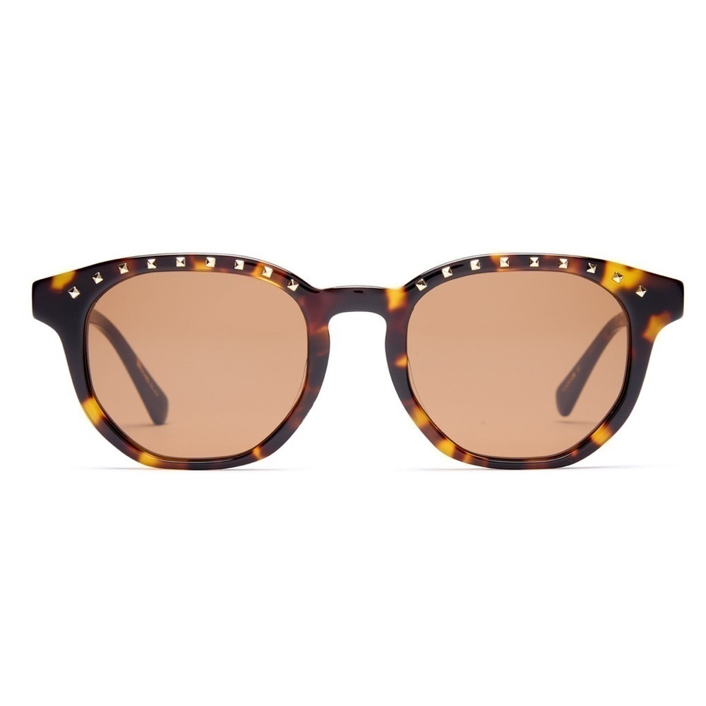 New Coco and Breezy Acacia Tortoise 204 Studded Sunglasses Brown